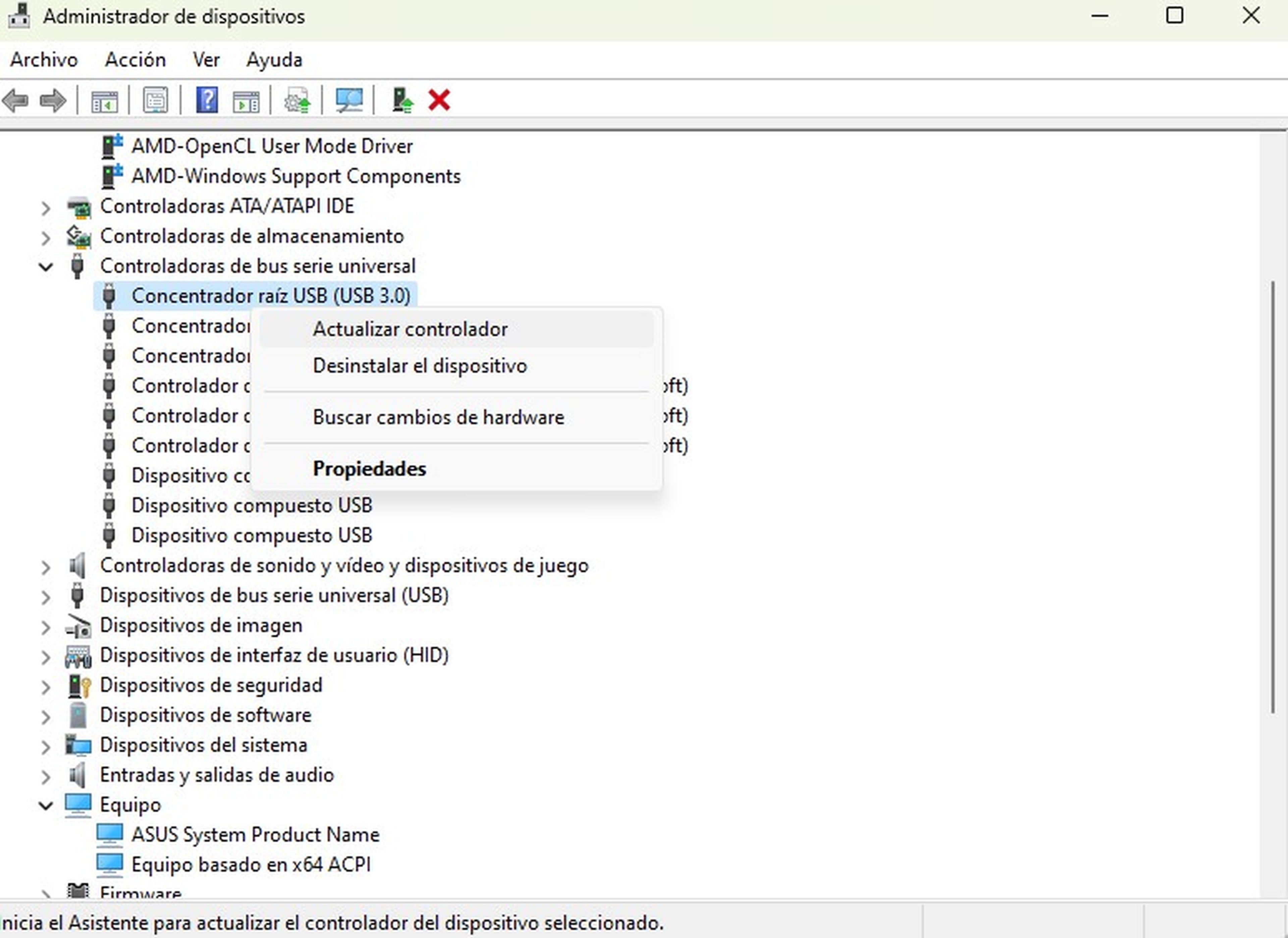 Actualizar controladores